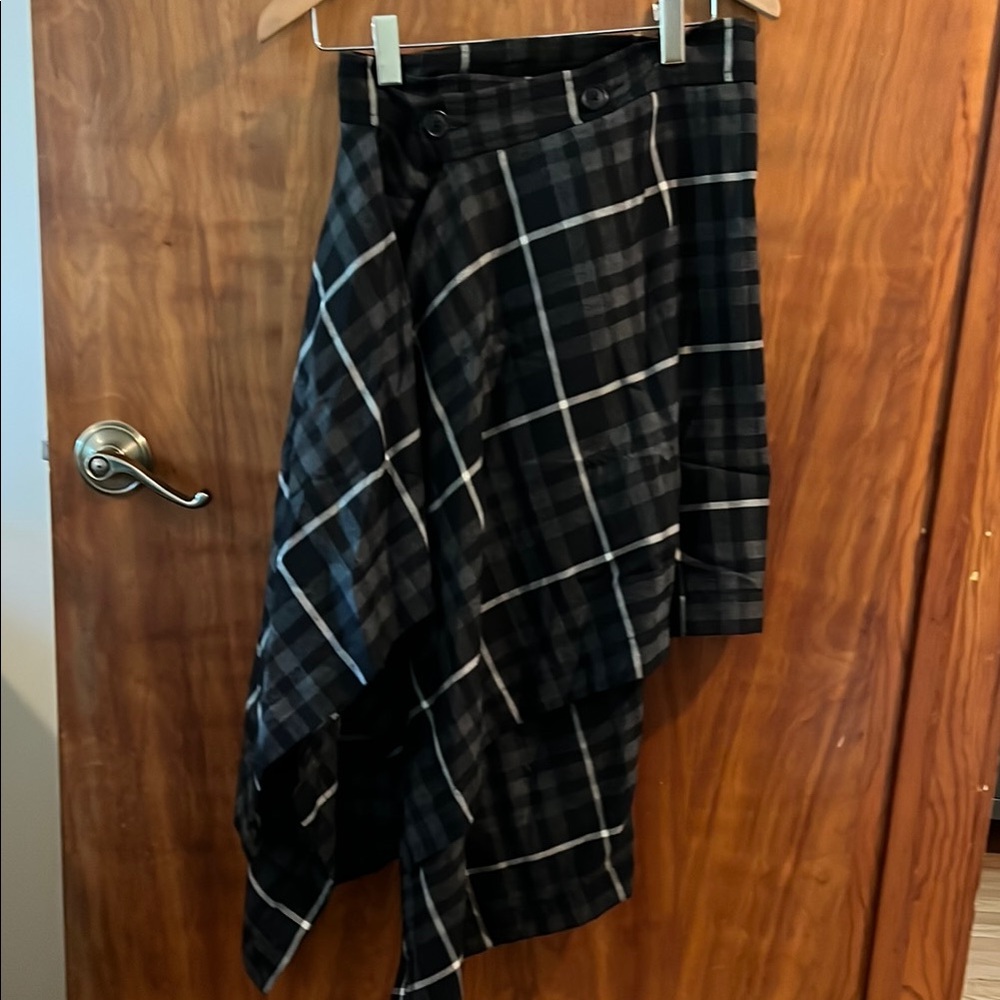 Vivienne Westwood Black and White Asymmetrical Midi Skirt